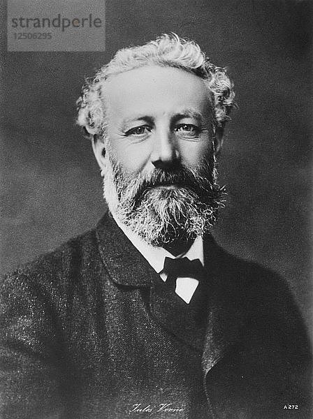 Jules Verne  französischer Abenteuer- und Science-Fiction-Autor  Ende des 19. Jahrhunderts. Künstler: Unbekannt