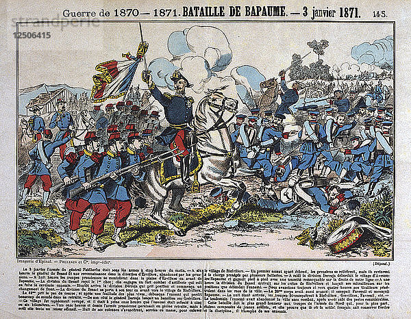 Schlacht von Bapaume  Französisch-Preußischer Krieg  3. Januar 1871. Künstler: Anon