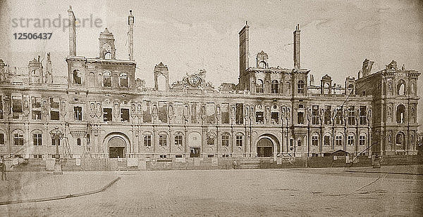 Ruinen des Hotel de Ville  Paris  Mai 1871. Künstler: Unbekannt