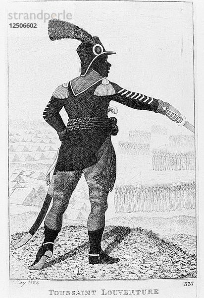 Francois Dominique Toussaint-Louverture  haitianischer Revolutionsführer  1802 Künstler: John Kay