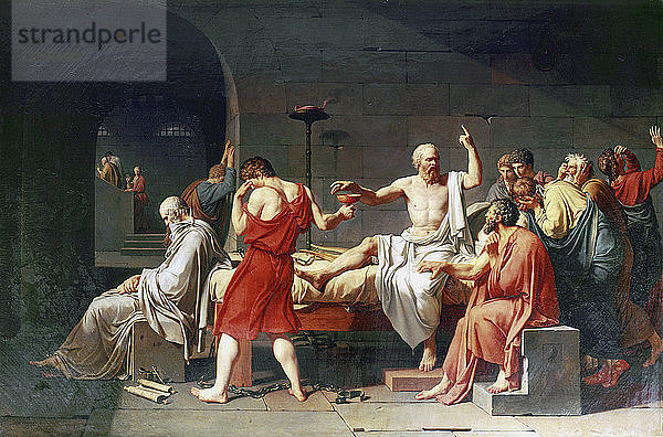 Der Tod des Sokrates  4. Jahrhundert v. Chr.  (1787). Künstler: Jacques-Louis David