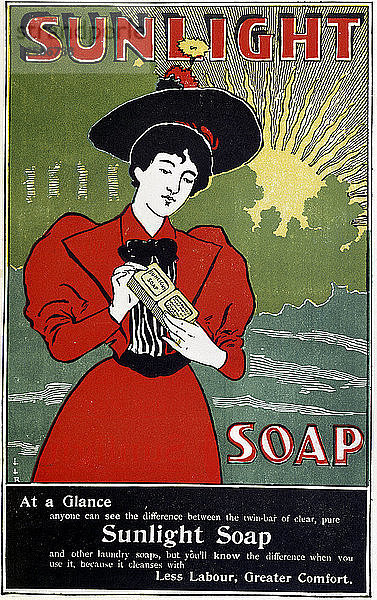 Werbung für Sunlight Haushaltsseife  um 1890. Künstler: Unbekannt