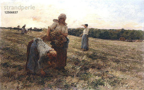 Sammlerinnen bei Sonnenuntergang  1889. Künstler: Leon-Augustin Lhermitte