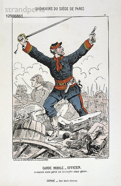 Garde Mobile - Officier  Belagerung von Paris  1870-1871. Künstler: Anon
