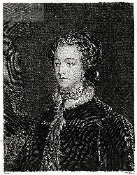 Maria Stuart  Königin der Schotten  (1860). Künstler: T W Hunt