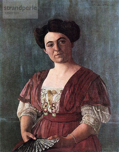 Porträt von Frau Haasen  1908. Künstler: Félix Vallotton