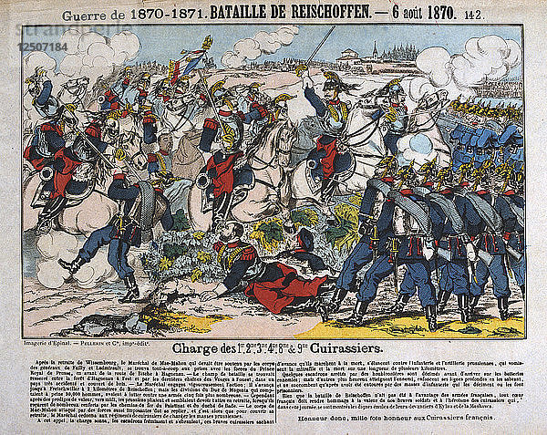Schlacht bei Reichshoffen  Französisch-Preußischer Krieg  6. August 1870. Künstler: Anon