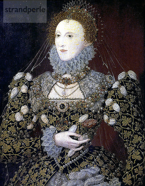 Elisabeth I.  Königin von England und Irland  1575. Künstler: Nicholas Hilliard