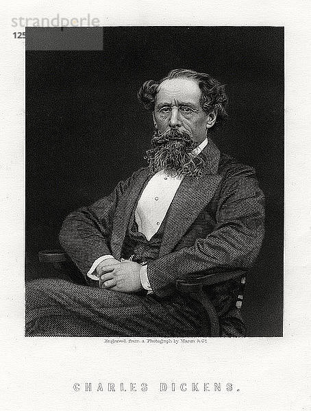 Charles Dickens  englischer Romanautor und Journalist  1876. Künstler: Unbekannt