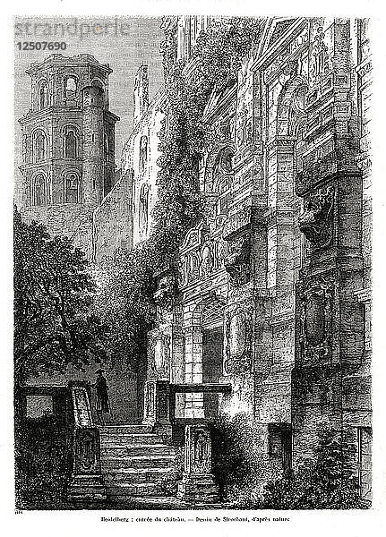 Heidelberger Schloss  Deutschland  1886. Künstler: Francois Stroobant