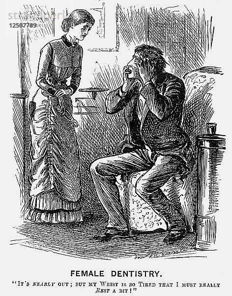 Weibliche Zahnmedizin  1879. Künstler: George du Maurier