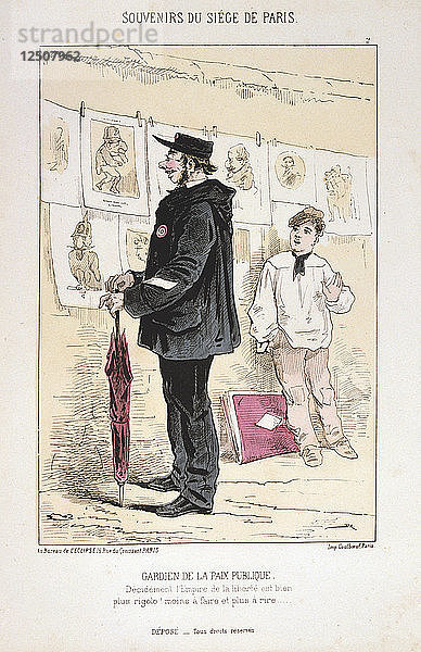 Gardien de la Paix Publique  Belagerung von Paris  1870-1871. Künstler: Anon
