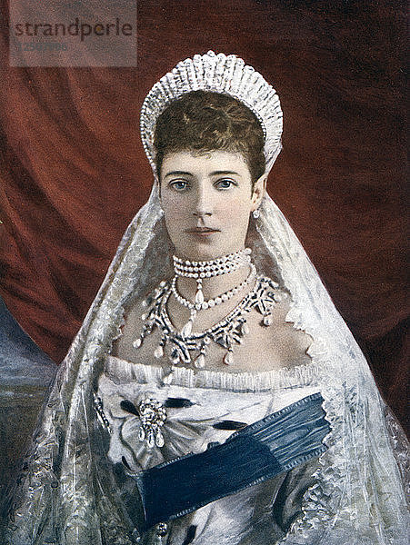 Prinzessin Marie Sophie Frederikke Dagmar  Zarenwitwe von Russland  Ende des 19. bis Anfang des 20. Jahrhunderts. Künstler: Unbekannt