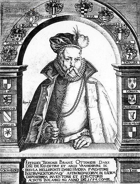 Tycho Brahe  dänischer Astronom  um 1586. Künstler: Unbekannt