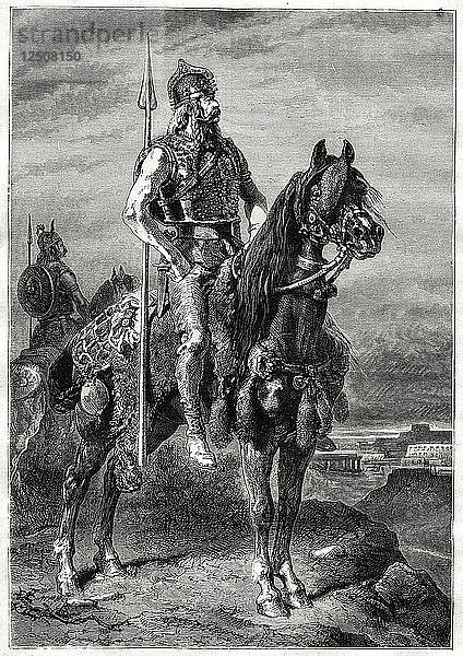 Gallischer Reiter  19. Jahrhundert. Künstler: Neuville