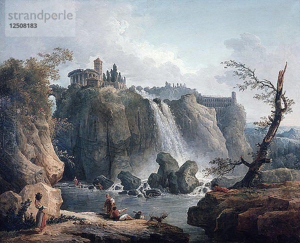 Der Wasserfall von Tivoli  18./frühes 19. Jahrhundert. Künstler: Hubert Robert