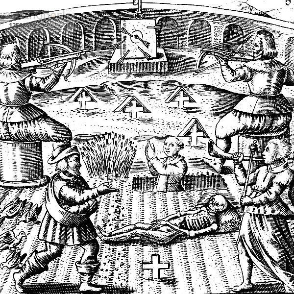 Der achte Schlüssel des Basilius Valentin  legendärer deutscher Mönch des 15. Jahrhunderts  1651. Künstler: Unbekannt