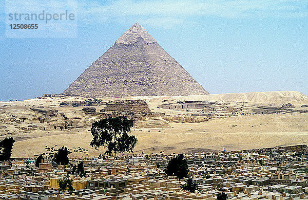 Große Cheops-Pyramide in Gizeh  Ägypten  4. Dynastie  Altes Reich  26. Jahrhundert vor Christus. Künstler: Unbekannt