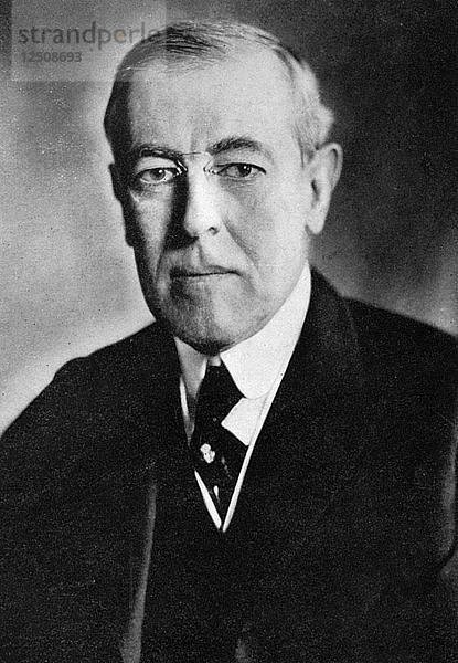 Woodrow Wilson  28. Präsident der Vereinigten Staaten  (1933). Künstler: Unbekannt