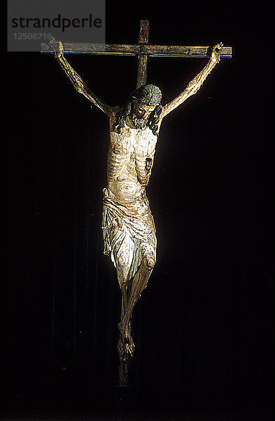 Christus am Kreuz  Kruzifix  14. Jahrhundert. Künstler: Anon