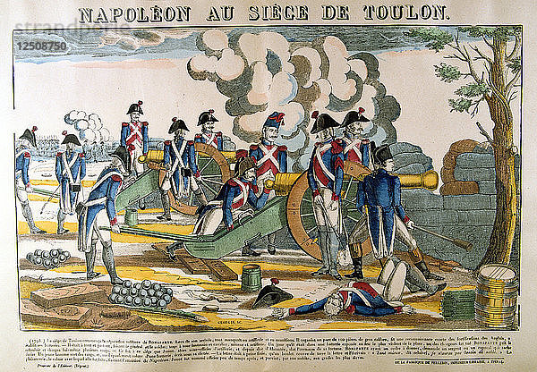 Napoleon bei der Belagerung von Toulon  1793  (um 1835). Künstler: Francois Georgin