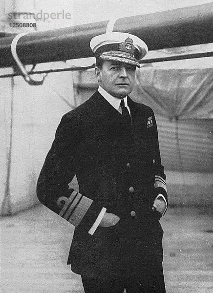 Admiral David Beatty (1871-1936)  britischer Marinebefehlshaber  Erster Weltkrieg  1914-1918. Künstler: Unbekannt
