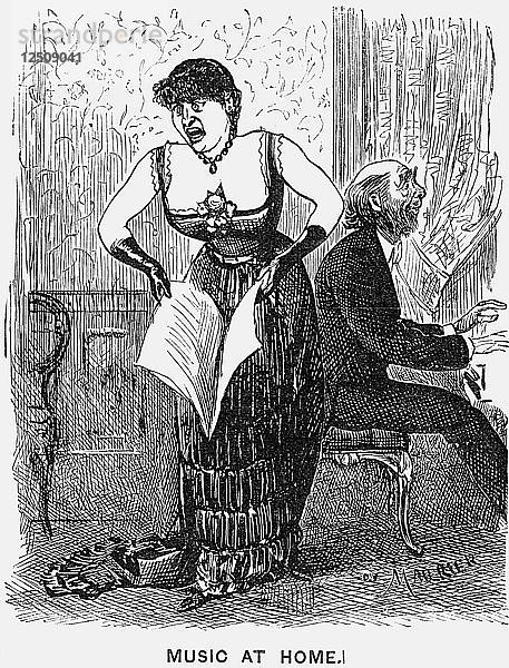 Musik zu Hause  1880. Künstler: George du Maurier