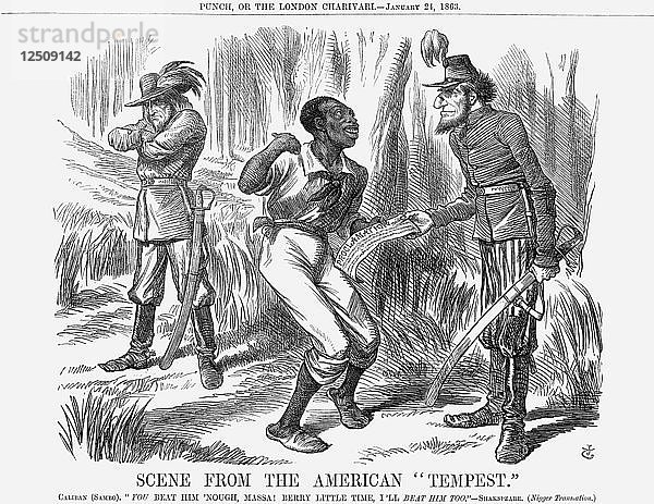 Szene aus The American Tempest  1863. Künstler: Unbekannt