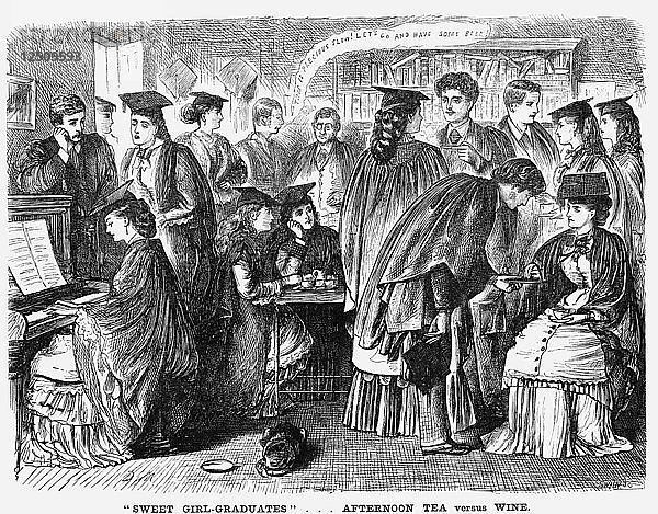 Sweet Girl-Graduates...Afternoon Tea Versus Wine  1872. Künstler: Joseph Swain