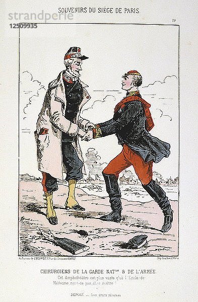 Chirurgiens de la Garde Nationale et de lArmee  Belagerung von Paris  Französisch-Preußischer Krieg  1870-1871. Künstler: Anon