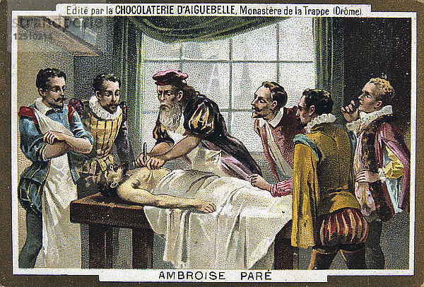 Ambroise Pare  französischer Militärarzt aus dem 16. Jahrhundert  (19. Jahrhundert). Künstler: Unbekannt