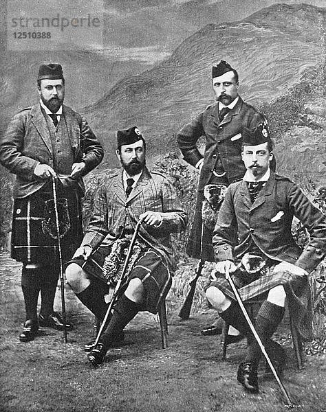 Königin Victorias vier Söhne in Abergeldie  1881  Künstler: Robert Milne