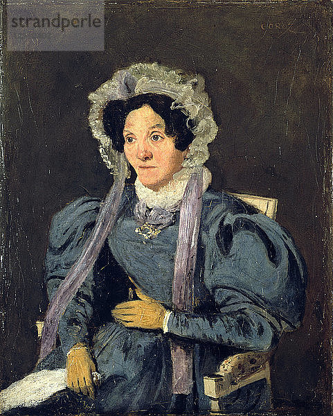 Madame Corot  Mutter des Künstlers  um 1845. Künstler: Jean-Baptiste-Camille Corot