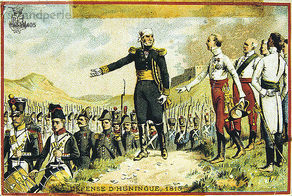 Verteidigung von Huningue  1815  (19. Jahrhundert). Künstler: Anon