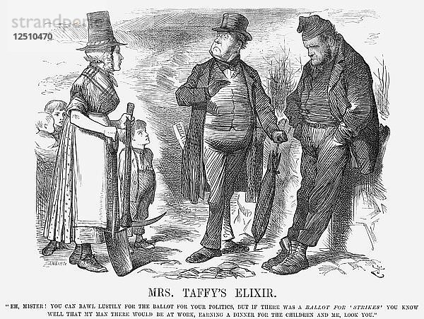 Frau Taffys Elixier  1873. Künstler: Joseph Swain