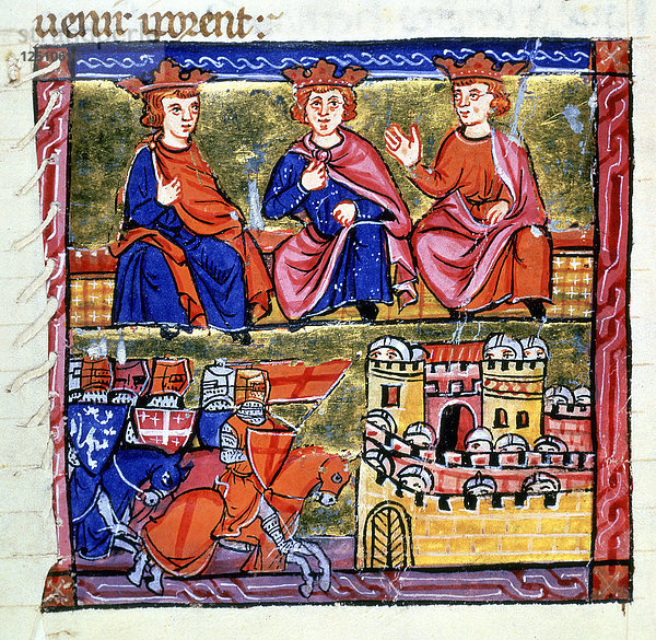 Konzil von Akkon und die Belagerung von Damaskus  1147-1148 (Ende 12. Jahrhundert) Künstler: Unbekannt