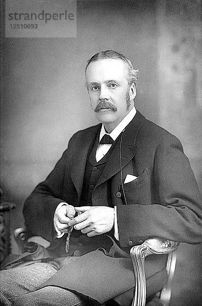 Arthur James Balfour (1848-1930)  in Schottland geborener britischer Staatsmann und Philosoph  um 1890. Künstler: Unbekannt