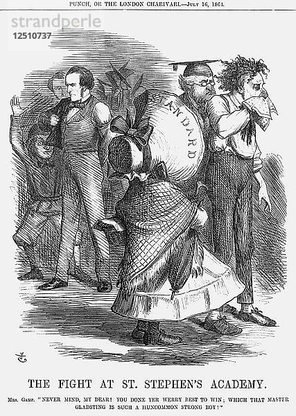 Die Kämpfe an der St. Stephens Academy  1864. Künstler: John Tenniel
