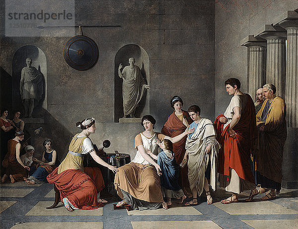 Die Mutter der Gracchen  um 1780. Künstler: Joseph Benoit Suvee