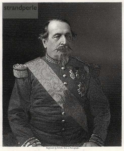 Napoleon III  Kaiser von Frankreich  19. Jahrhundert. Künstler: W. Holl