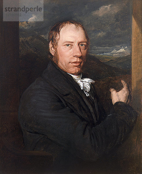 Richard Trevithick  englischer Ingenieur und Erfinder  1816. Künstler: John Linnell