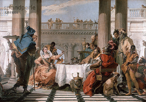 Das Bankett der Kleopatra  1743-1744. Künstler: Giovanni Battista Tiepolo
