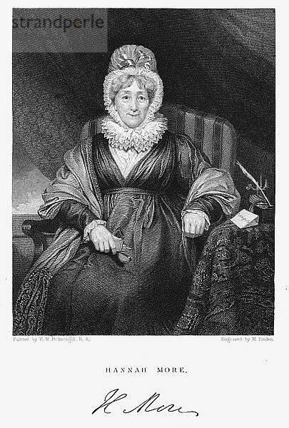 Hannah More  englische religiöse Schriftstellerin  Dichterin und Dramatikerin  um 1830. Künstlerin: Unbekannt