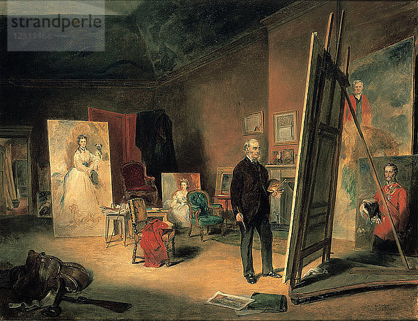 Porträt von Sir Francis Grant in seinem Atelier  1866. Künstler: John Ballantyne