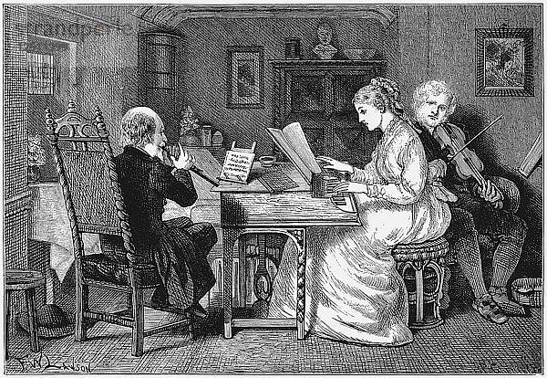 Musizieren  London  1874. Künstler: Francis Wilfrid Lawson