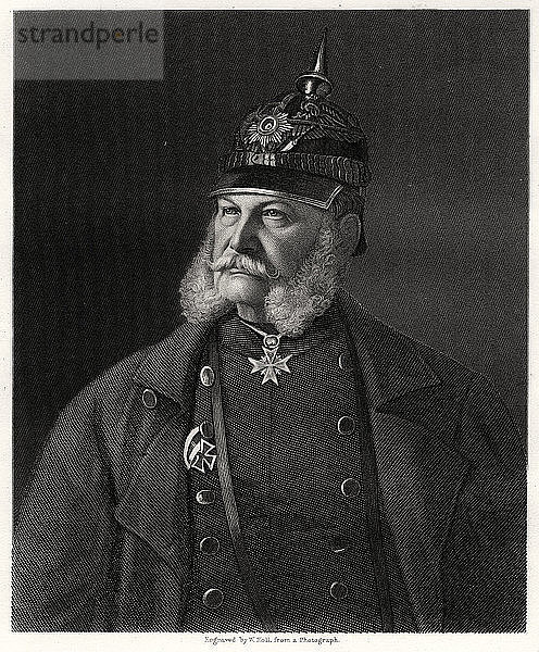 Wilhelm I.  König von Preußen und Kaiser von Deutschland  19. Jahrhundert. Künstler: W. Holl