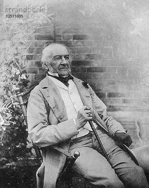 William Ewart Gladstone  britischer Premierminister  Ende des 19. Jahrhunderts Künstler: Byrne
