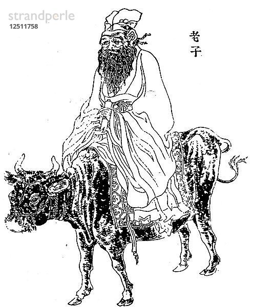 Lao-Tzu  alter chinesischer Philosoph und Begründer des Taoismus  Ende des 19. Jahrhunderts. Künstler: Anon