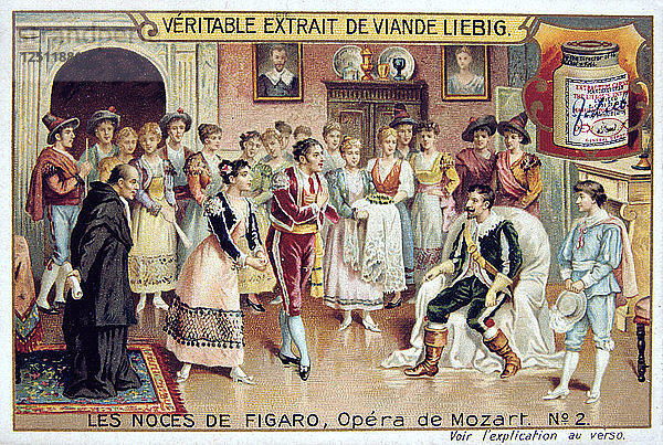 Szene aus Mozarts Oper Die Hochzeit des Figaro  1786 (1905). Künstler: Anon