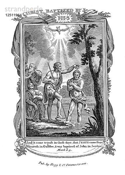 Johannes der Täufer tauft Jesus  um 1808. Künstler: Unbekannt